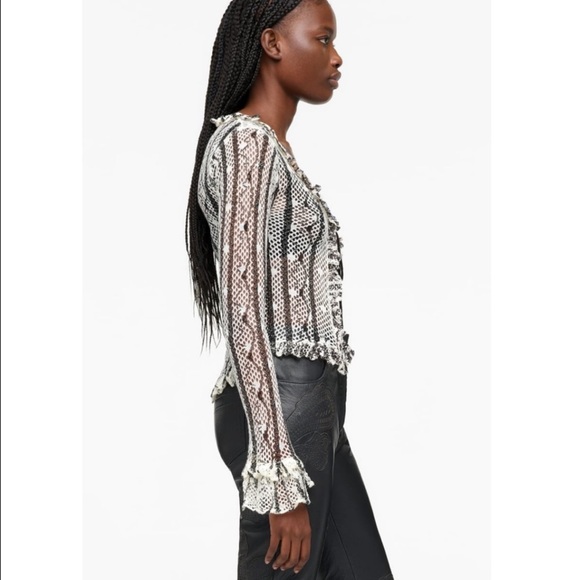 Zara Ruffled Cardigan - Picture 2 of 7